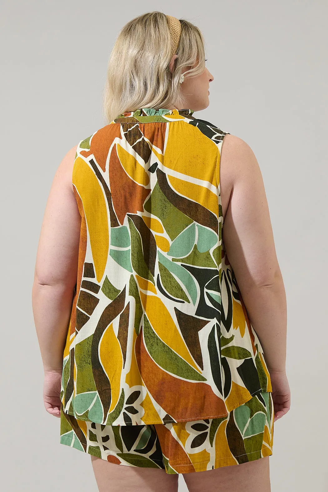 Renia Tropical Miley Sleeveless Blouse Curve sold by Sugarlips product image thumbnail 2
