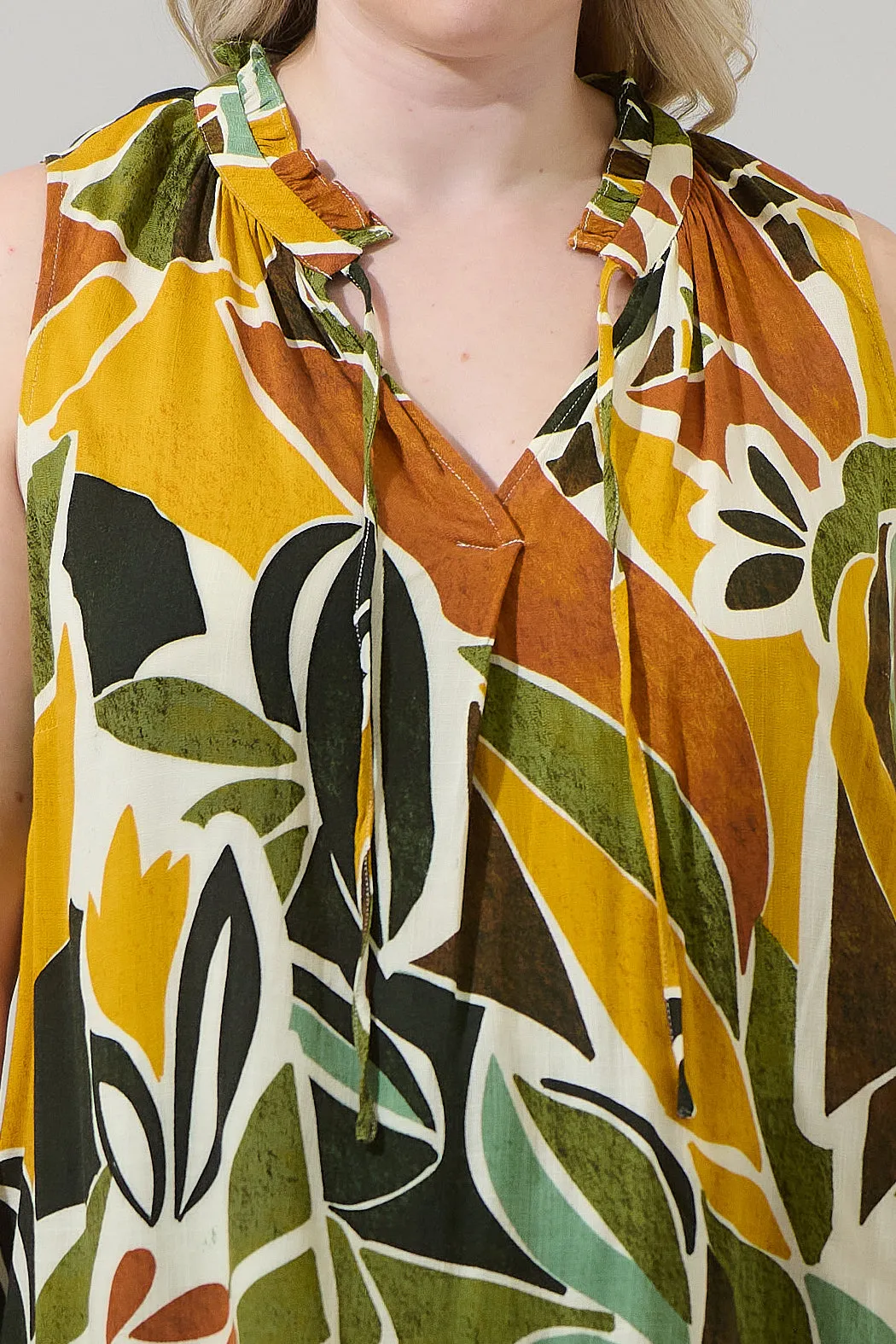 Renia Tropical Miley Sleeveless Blouse Curve sold by Sugarlips product image thumbnail 5