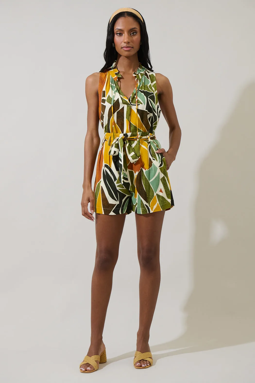 Renia Tropical Miley Sleeveless Blouse sold by Sugarlips product image thumbnail 4