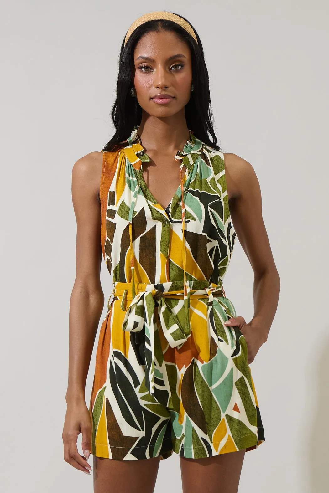 Renia Tropical Miley Sleeveless Blouse sold by Sugarlips