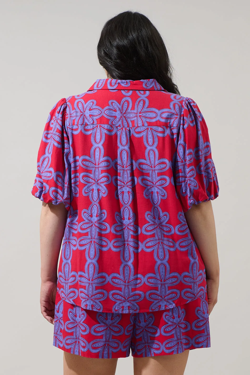 Rory Abstract Collared Shirt Curve sold by Sugarlips product image thumbnail 2