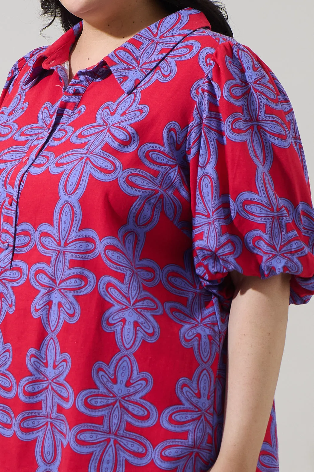 Rory Abstract Collared Shirt Curve sold by Sugarlips product image thumbnail 5