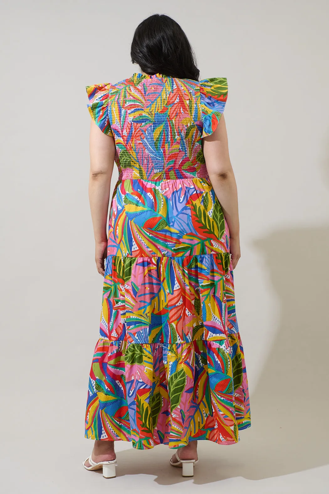 New Guinea Sunfire Tiered Midi Dress Curve sold by Sugarlips product image thumbnail 2