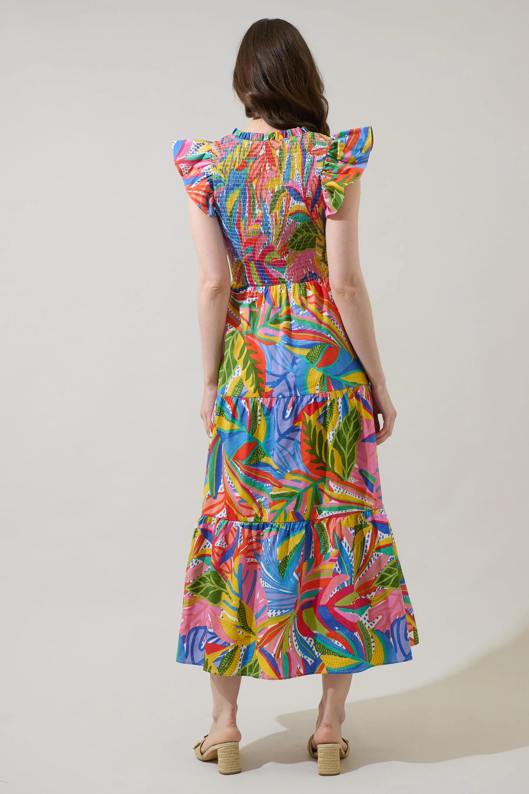 New Guinea Sunfire Tiered Midi Dress sold by Sugarlips product image thumbnail 2