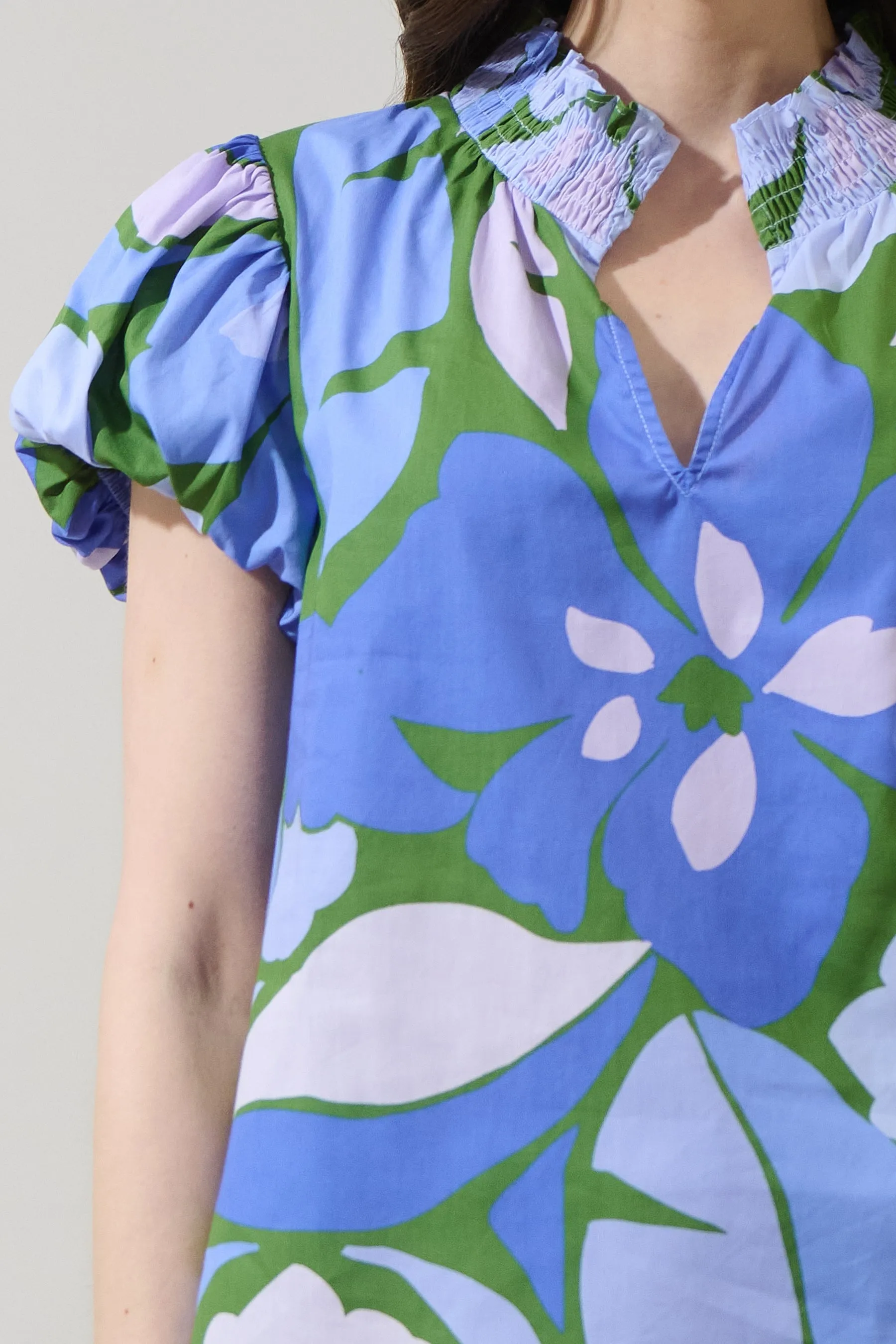 Dayana Floral Poly Smocked Top sold by Sugarlips product image thumbnail 5