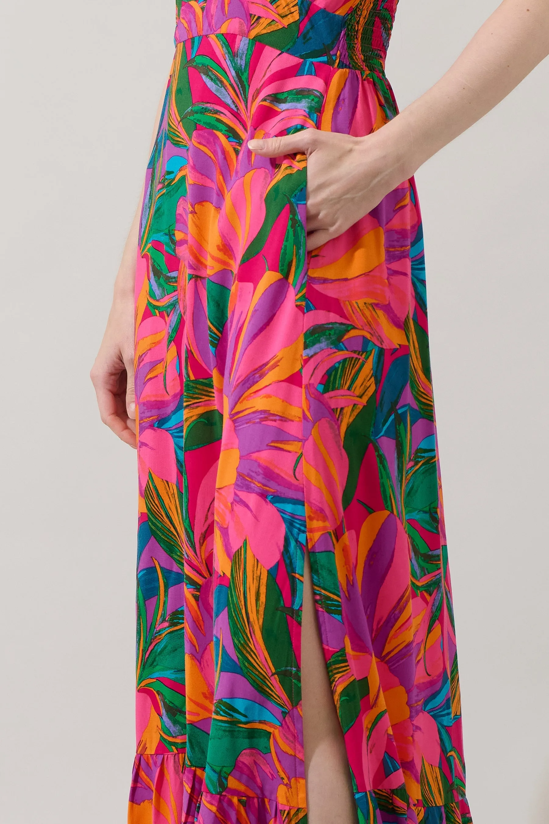 Beal Tropical Chaya Smocked Maxi Dress sold by Sugarlips product image thumbnail 5