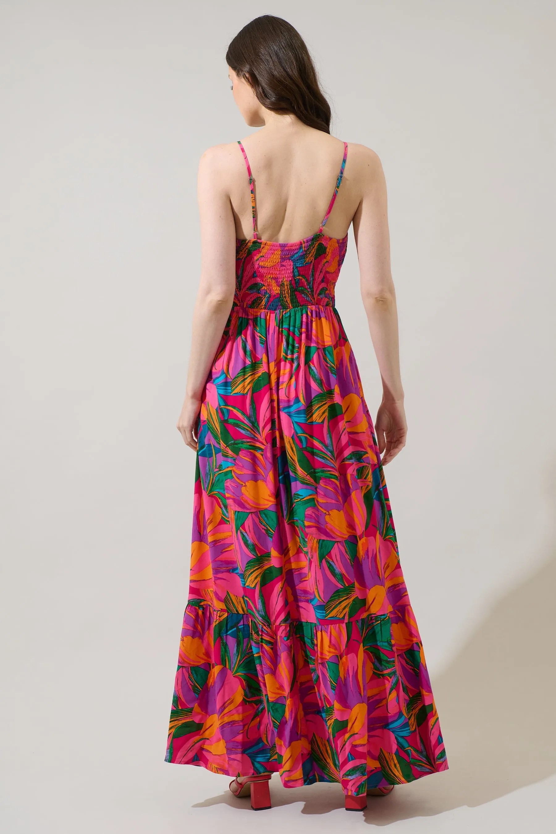 Beal Tropical Chaya Smocked Maxi Dress sold by Sugarlips product image thumbnail 3