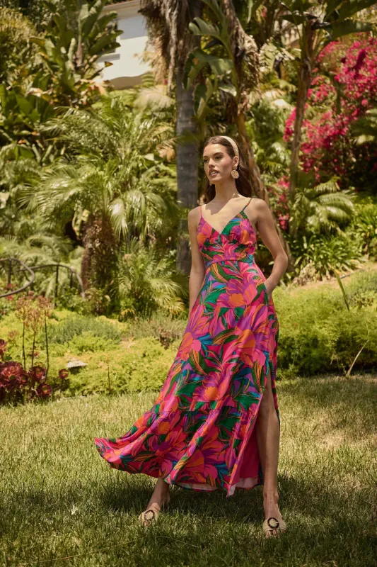 Beal Tropical Chaya Smocked Maxi Dress sold by Sugarlips