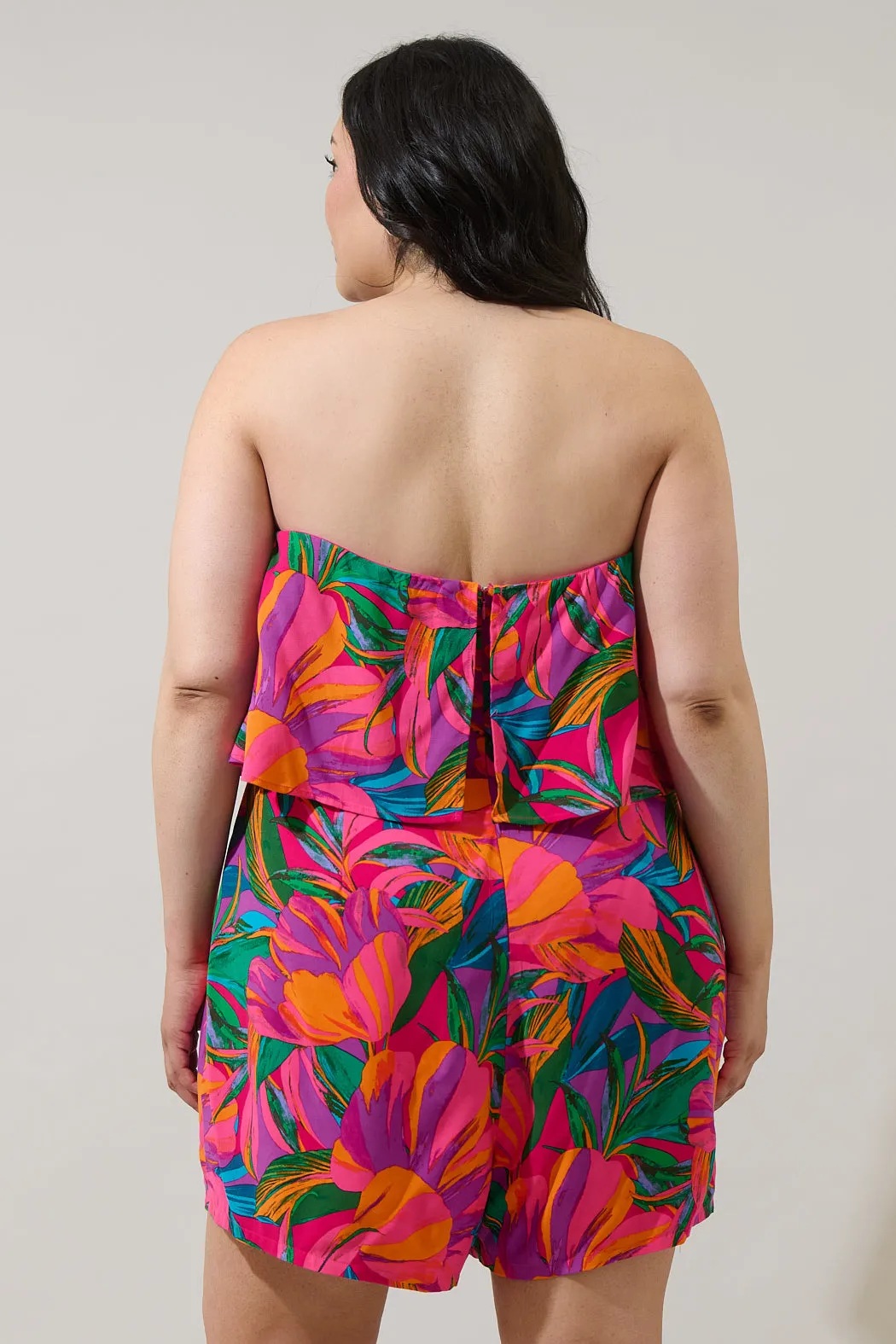 Beal Tropical Strapless Romper Curve sold by Sugarlips product image thumbnail 2