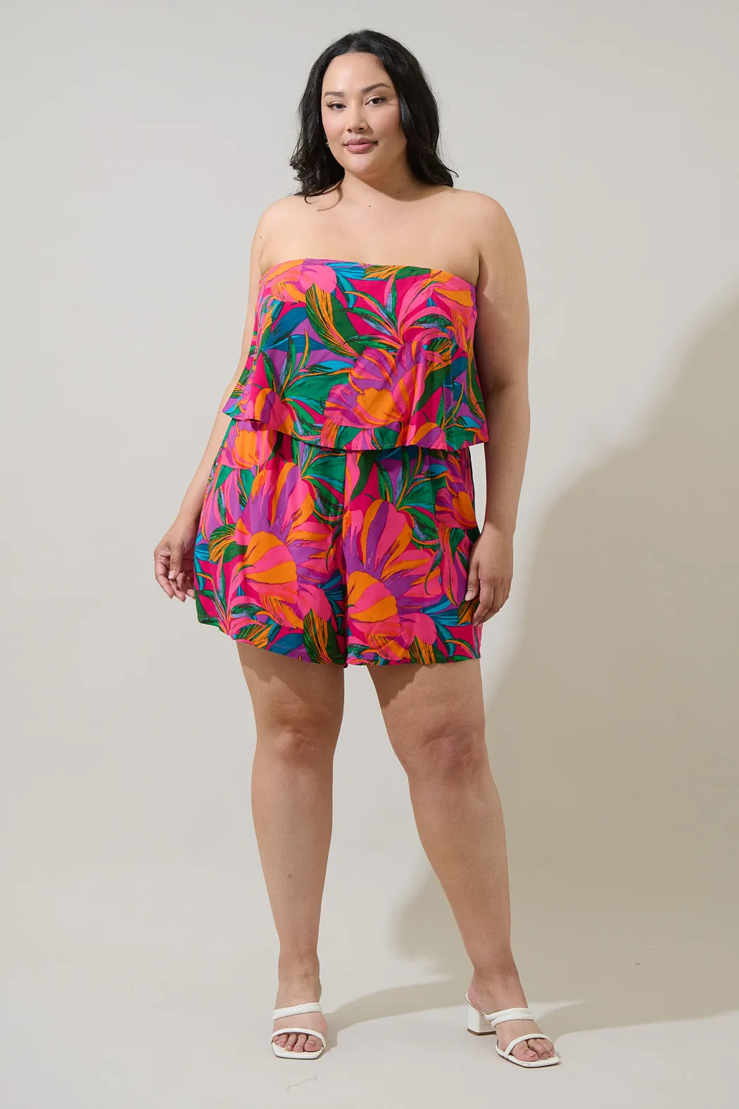 Beal Tropical Strapless Romper Curve sold by Sugarlips product image thumbnail 4