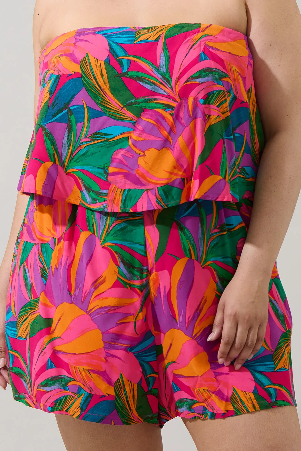 Beal Tropical Strapless Romper Curve sold by Sugarlips product image thumbnail 5