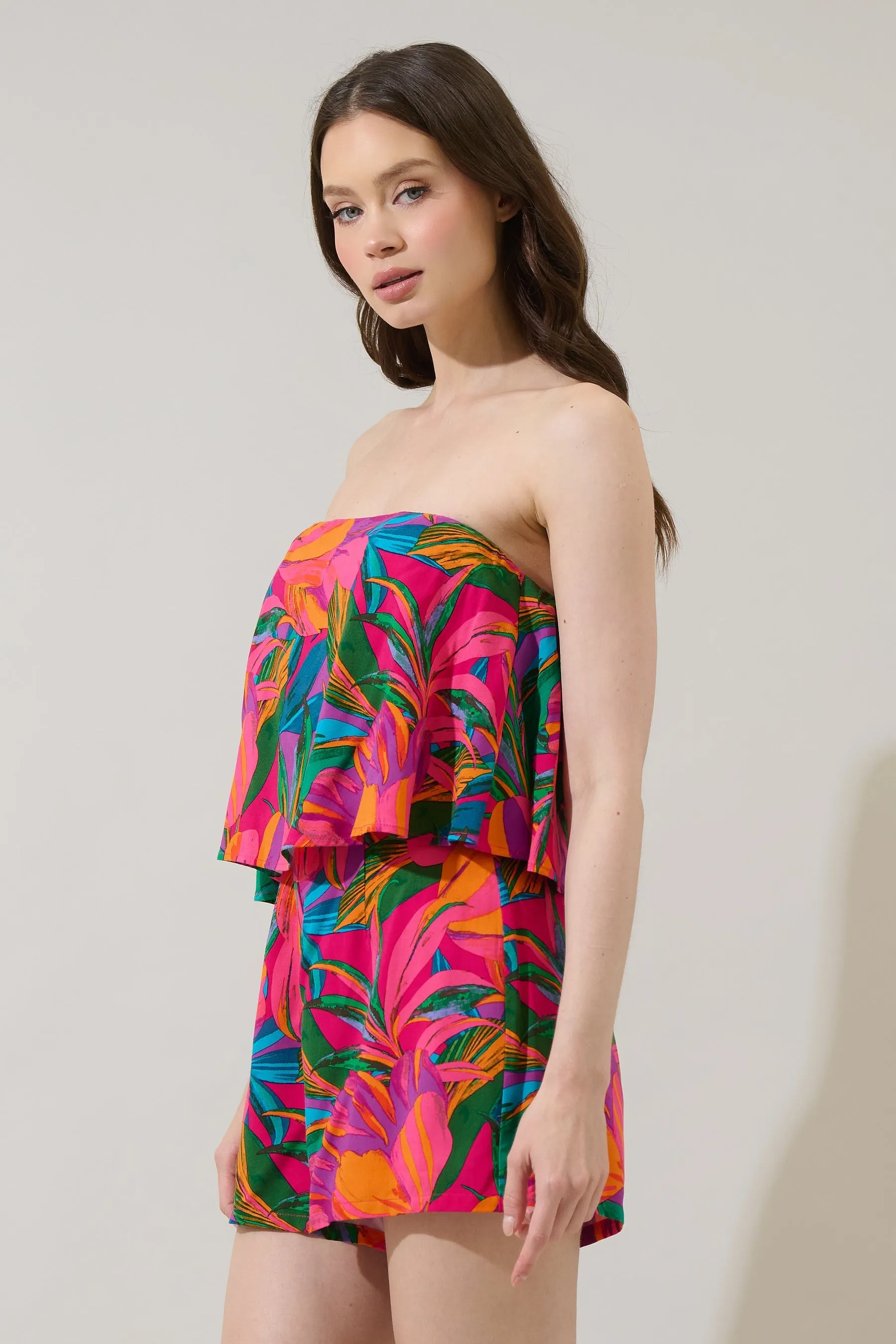 Beal Tropical Strapless Romper sold by Sugarlips product image thumbnail 4