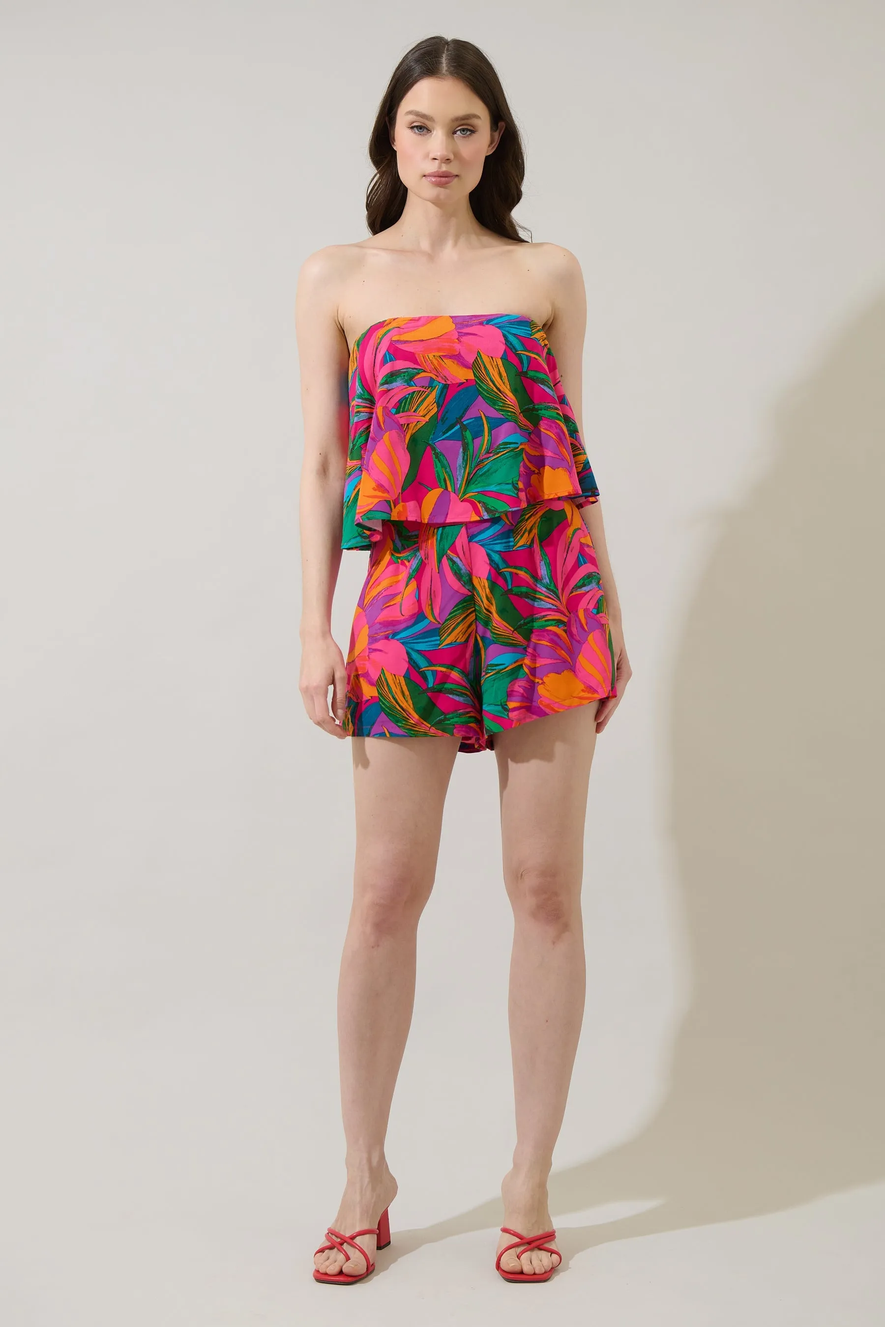 Beal Tropical Strapless Romper sold by Sugarlips product image thumbnail 5