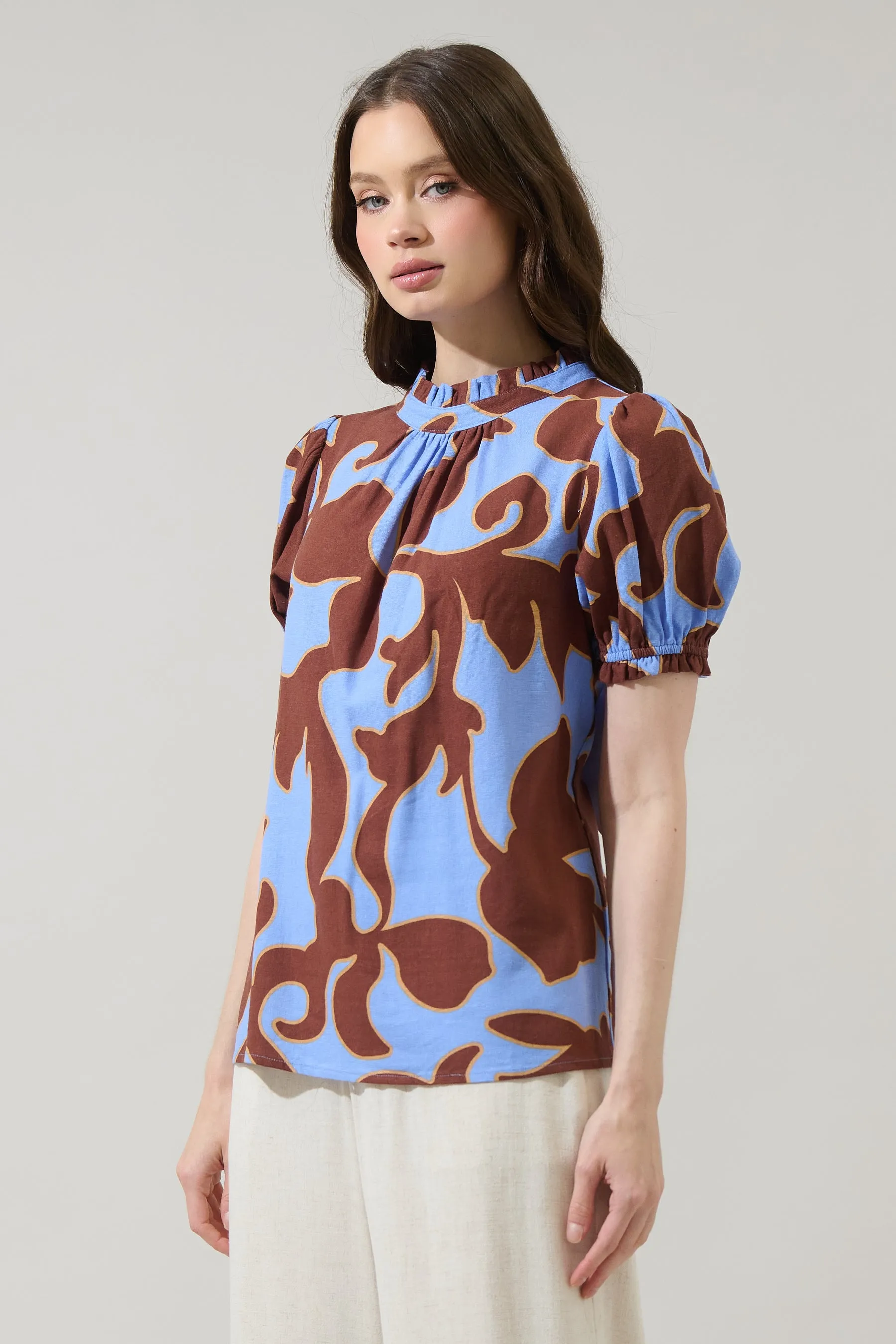Briley Abstract Elary Puff Sleeve Top sold by Sugarlips product image thumbnail 3
