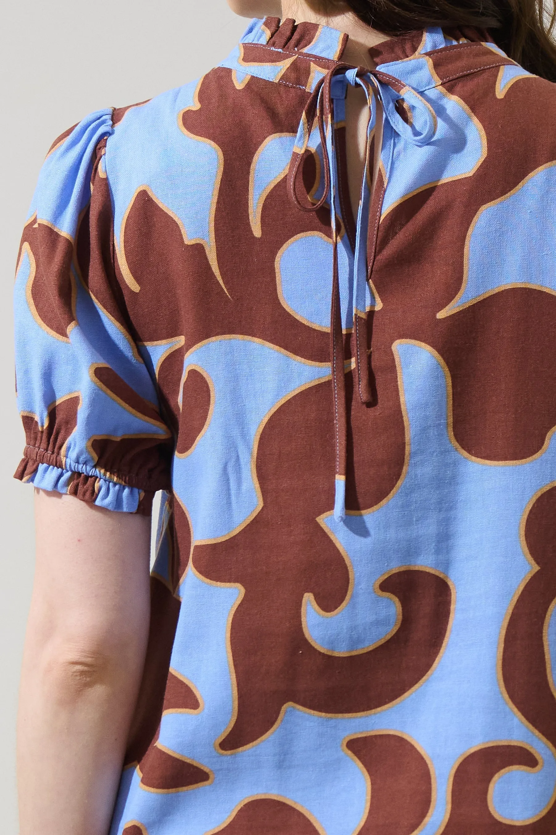 Briley Abstract Elary Puff Sleeve Top sold by Sugarlips product image thumbnail 5