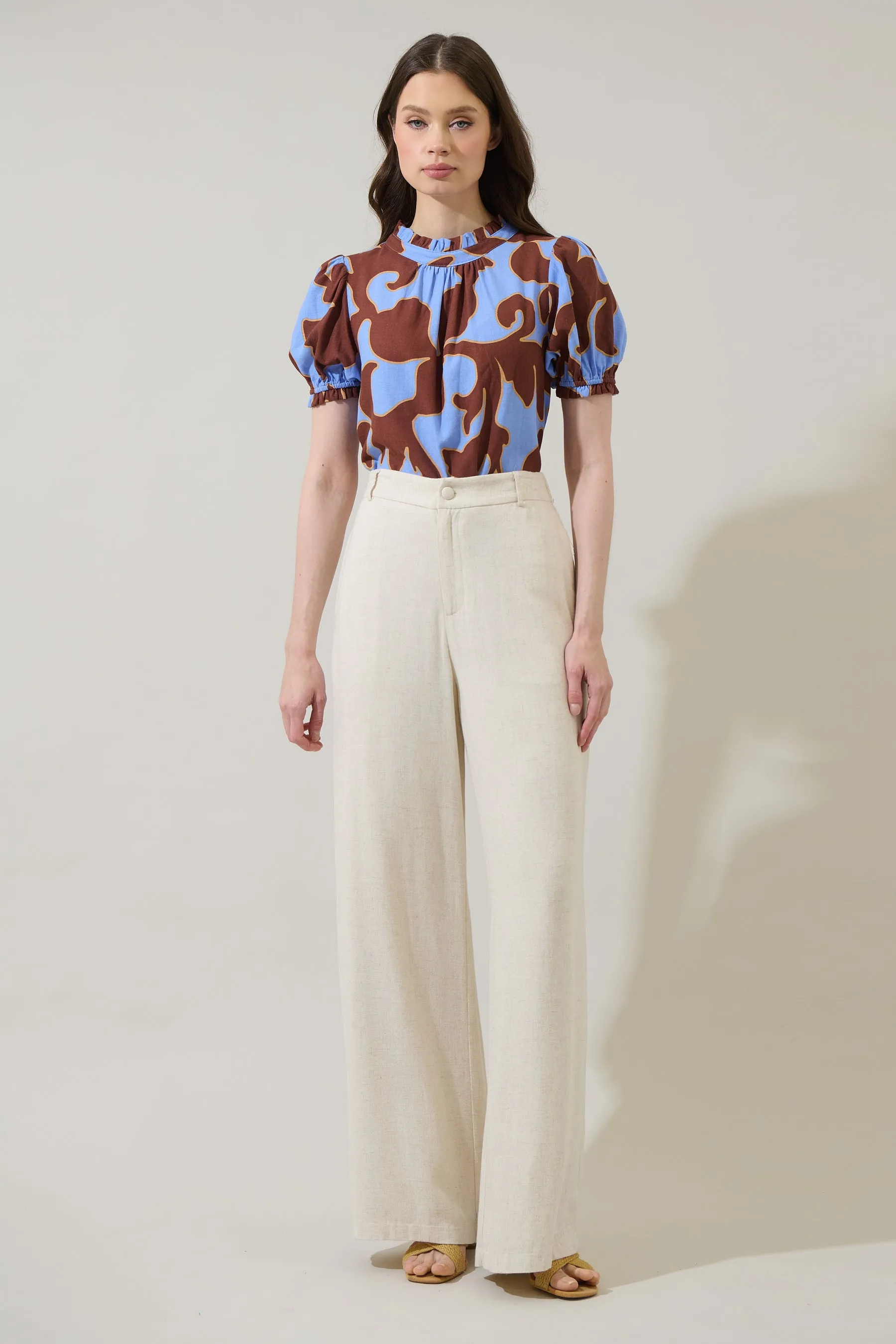 Briley Abstract Elary Puff Sleeve Top sold by Sugarlips product image thumbnail 4