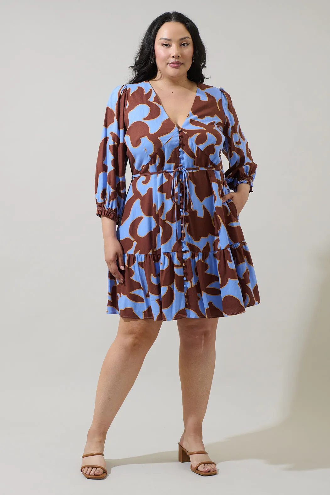 Briley Abstract Roana Mini Dress Curve sold by Sugarlips product image thumbnail 4