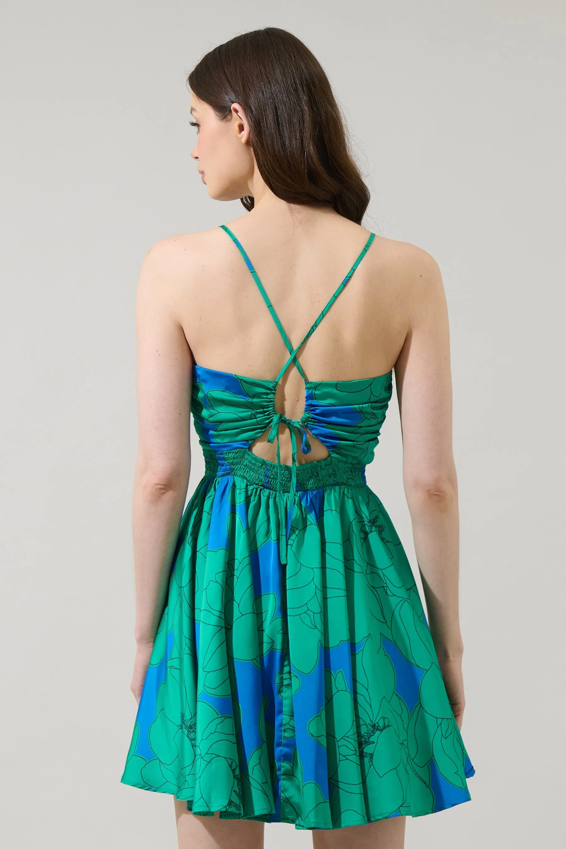 Morgany Floral Cerese Flare Mini Dress sold by Sugarlips product image thumbnail 2