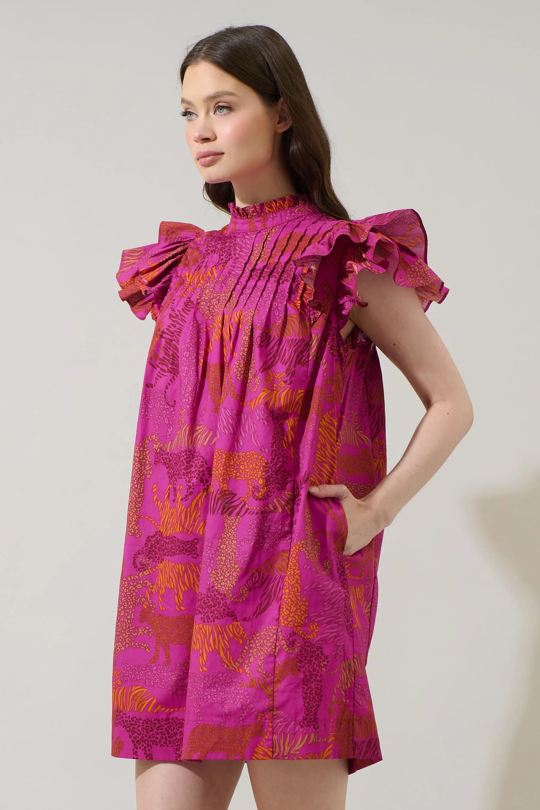 In the Jungle Lovel Shift Mini Dress sold by Sugarlips product image thumbnail 4