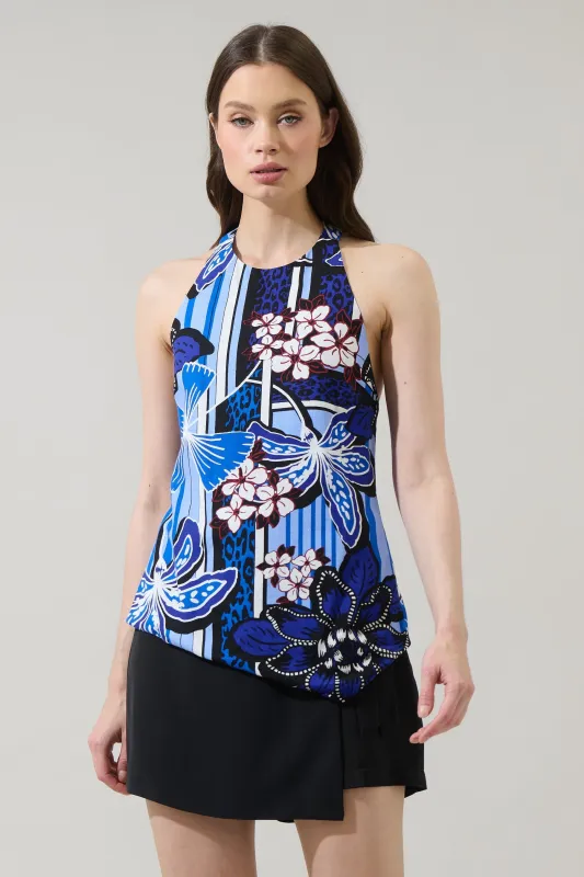 Jabi Floral Myla Asymmetrical Top sold by Sugarlips