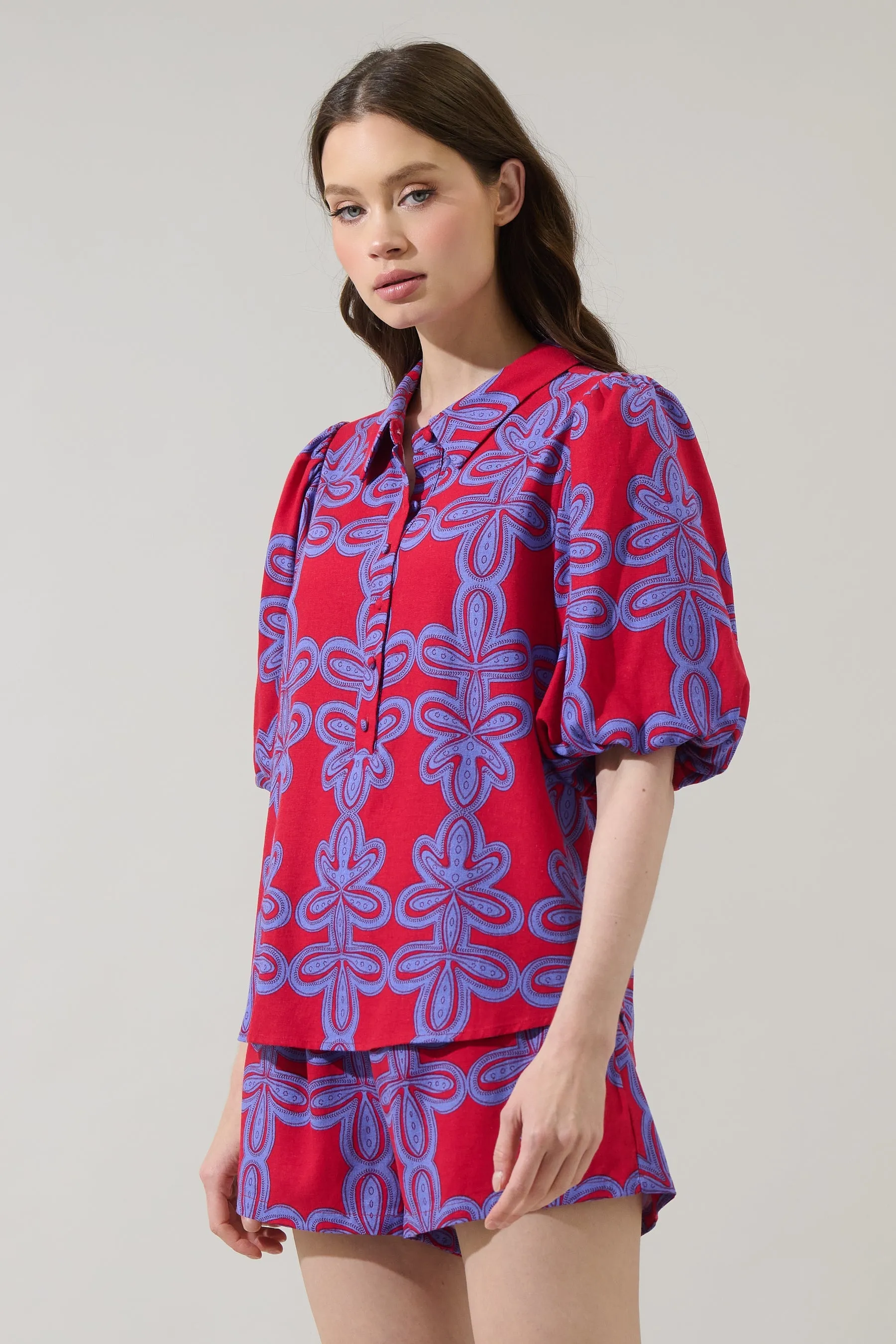 Rory Abstract Jacine Collared Shirt sold by Sugarlips product image thumbnail 4
