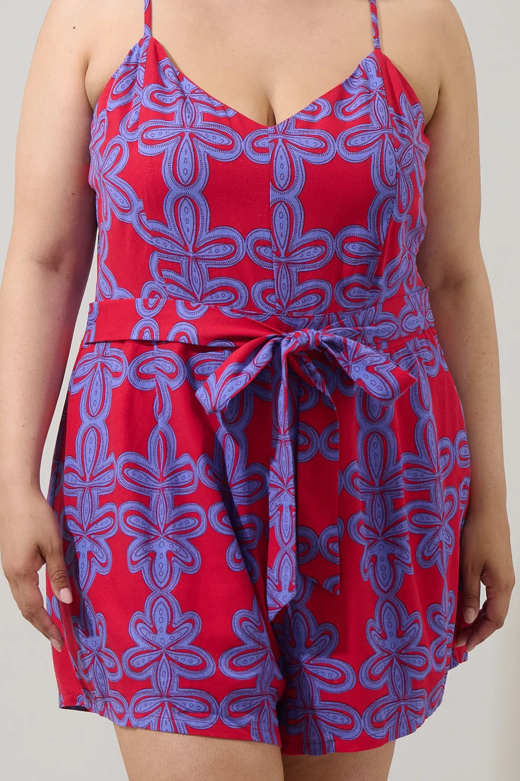 Rory Abstract Kirsten Tie Romper Curve sold by Sugarlips product image thumbnail 5