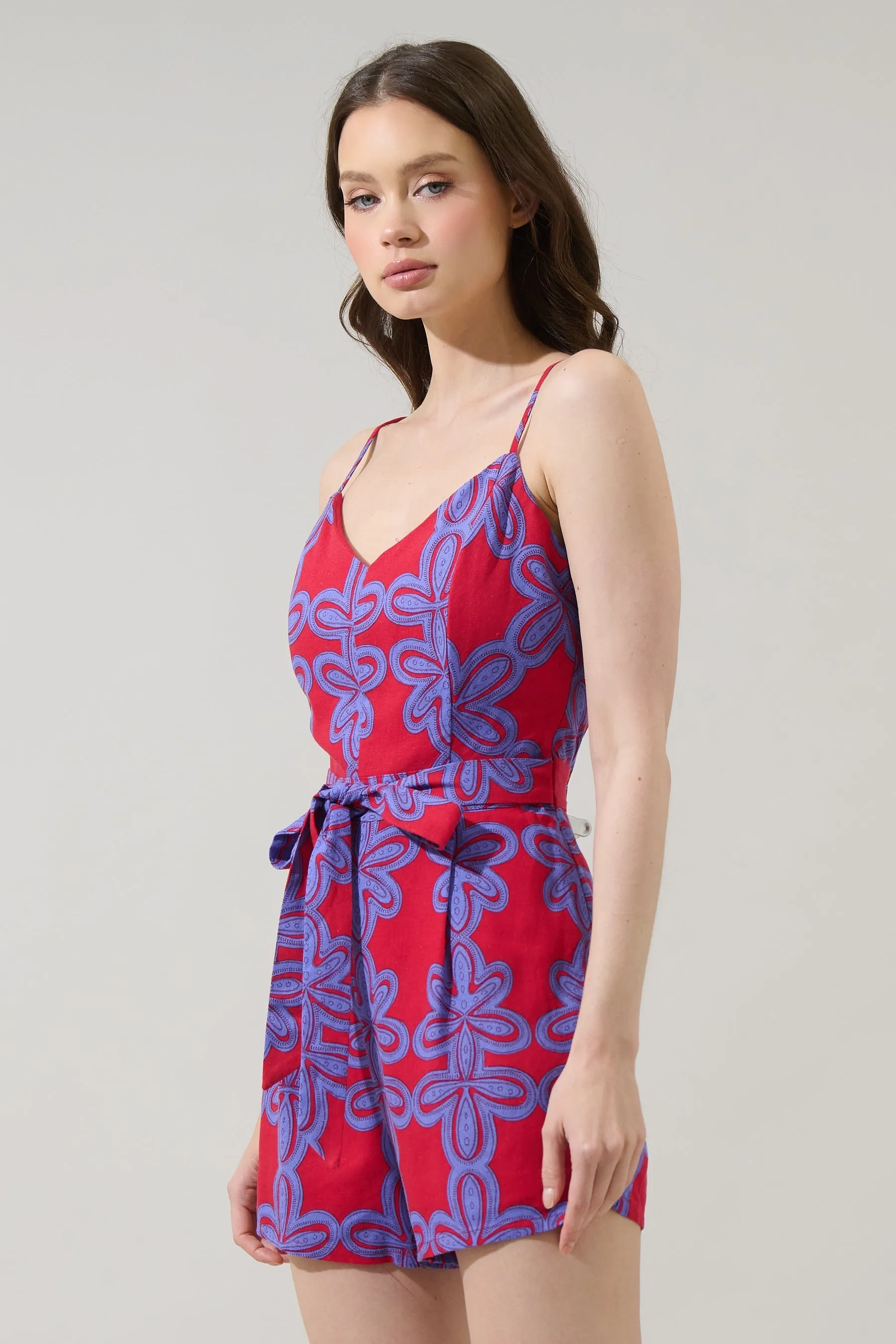 Rory Abstract Kirsten Tie Romper sold by Sugarlips product image thumbnail 3