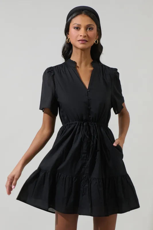 Amo Button Up Mini Dress sold by Sugarlips