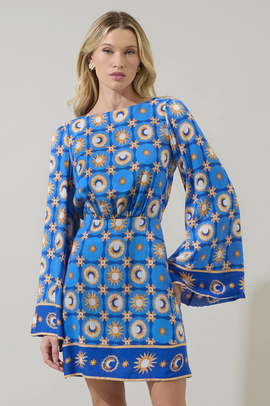 Moonshine Tovary Bell Sleeve Mini Dress sold by Sugarlips