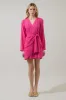Raelynn Linen Wrap Mini Dress sold by Sugarlips