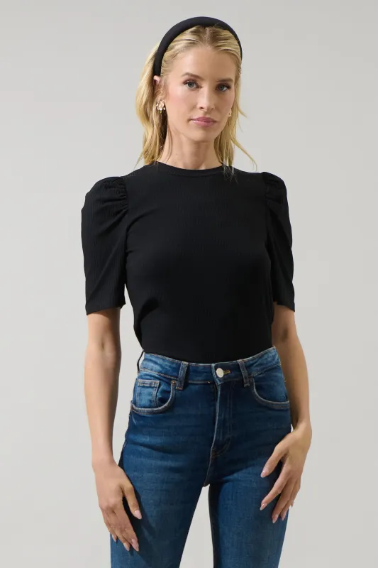 Bertha Knit Ruched Top sold by Sugarlips