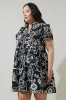 Haylie Floral Empire Tiered Mini Dress Curve sold by Sugarlips