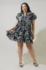 Haylie Floral Empire Tiered Mini Dress Curve sold by Sugarlips