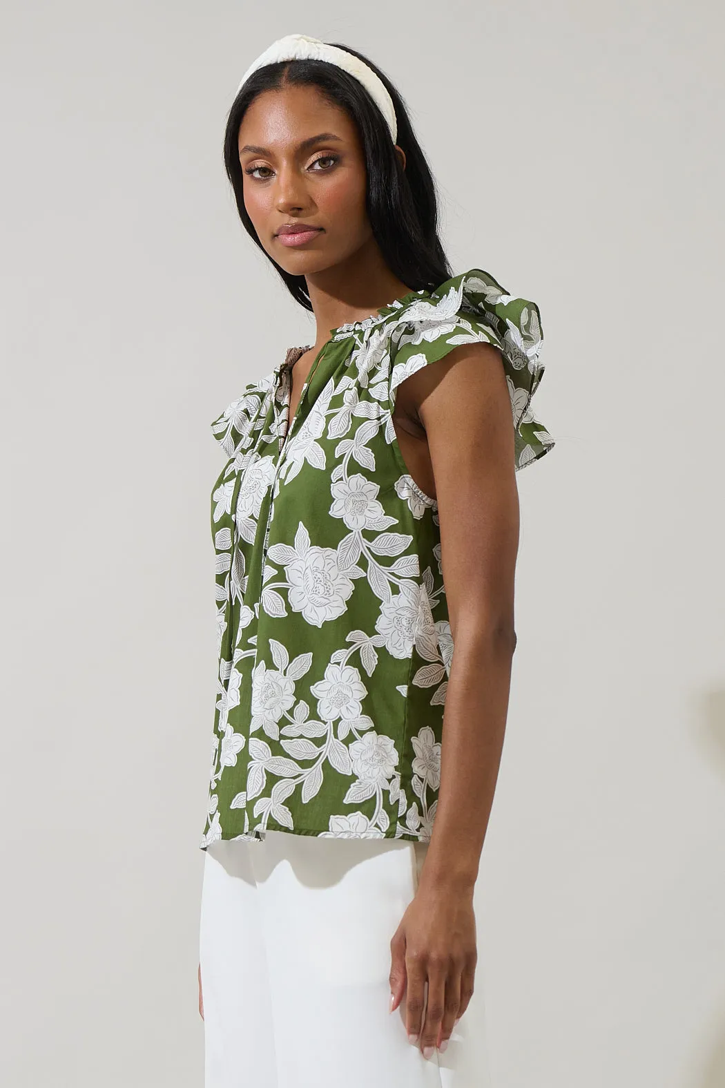 Haizley Floral Siya Ruffle Top sold by Sugarlips product image thumbnail 3