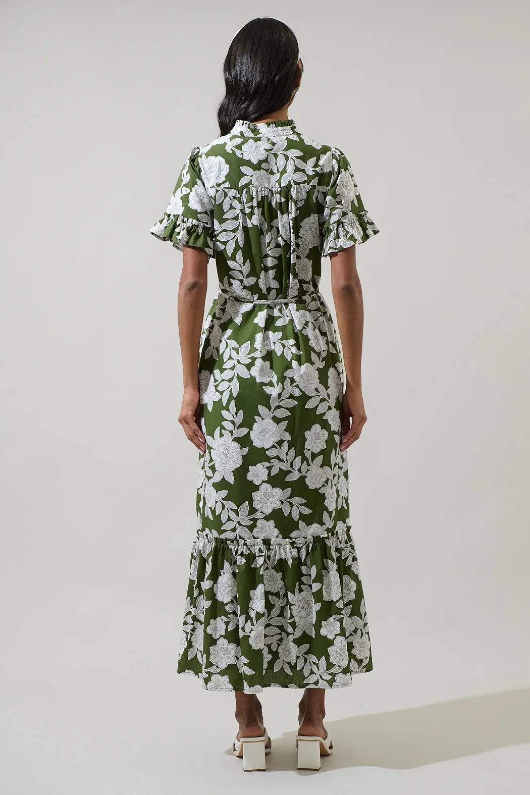 Haizley Floral Alna Button Up Midi Dress sold by Sugarlips product image thumbnail 2