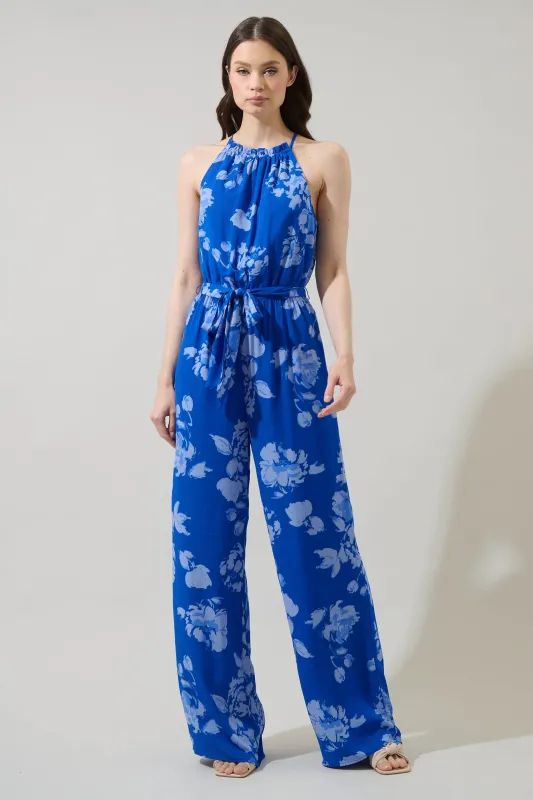 Lilith Floral Lighthearted Trapeze Jumpsuit sold by Sugarlips