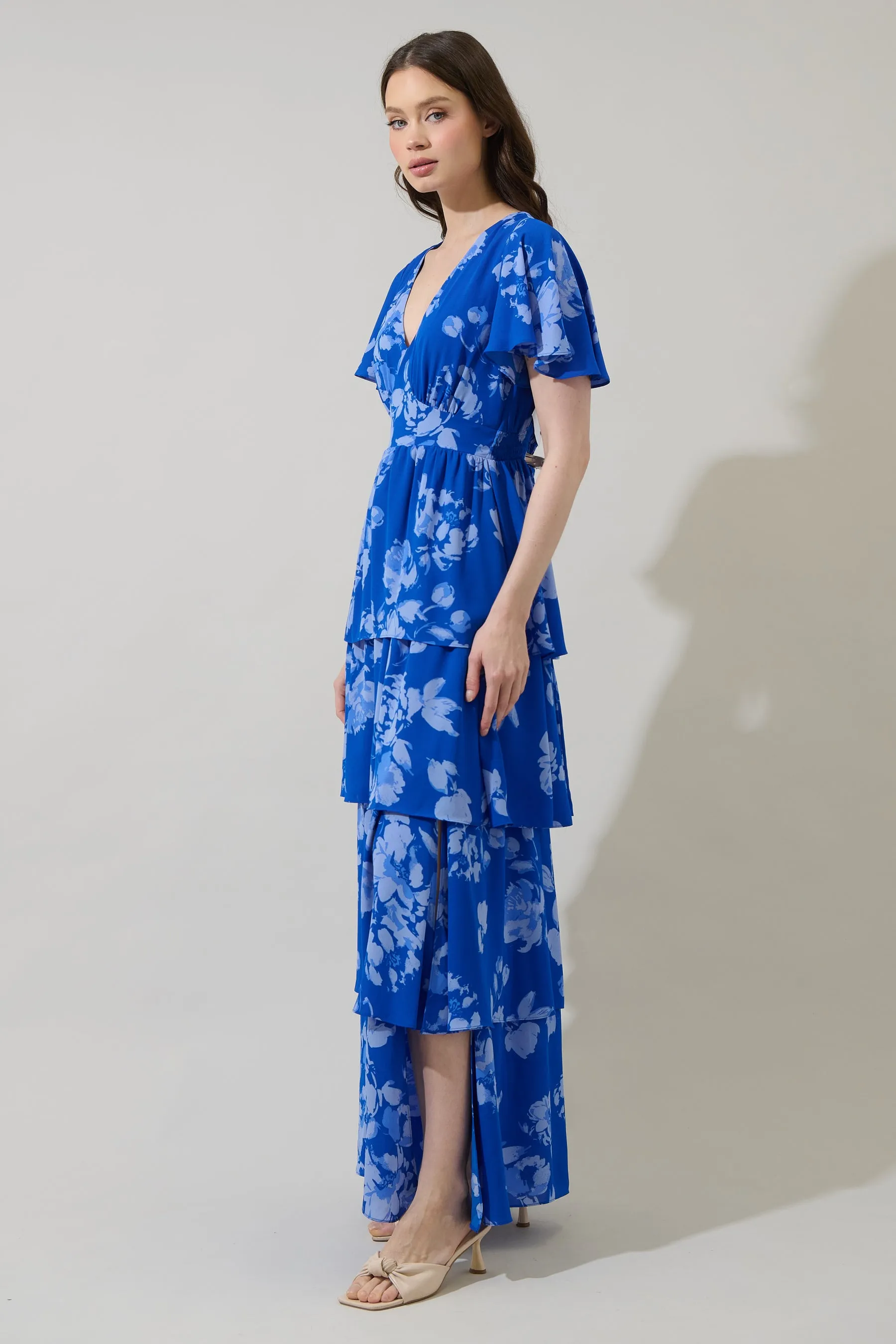 Lilith Floral Amabel Tiered Maxi Dress sold by Sugarlips product image thumbnail 4