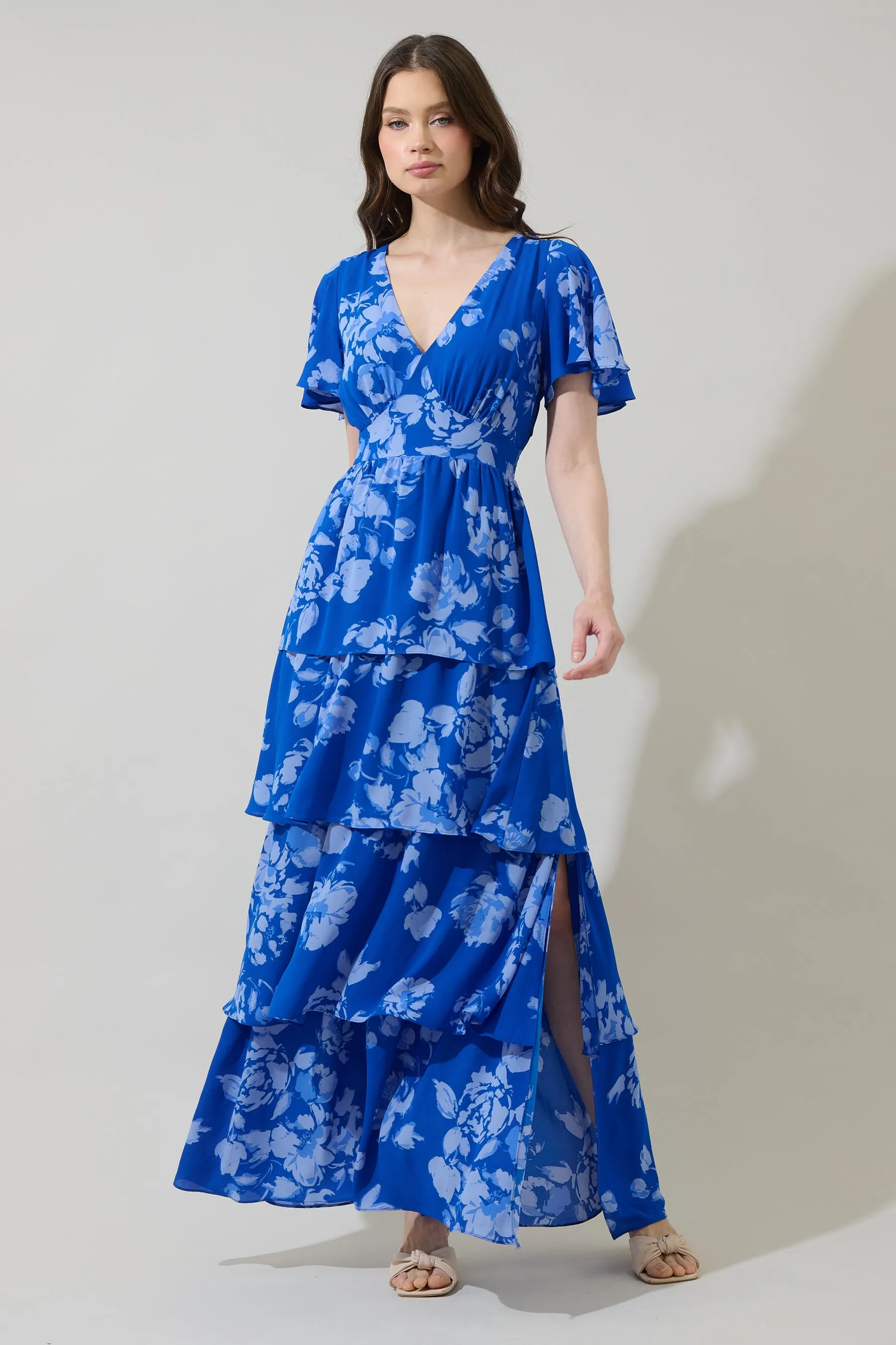 Lilith Floral Amabel Tiered Maxi Dress sold by Sugarlips product image thumbnail 2