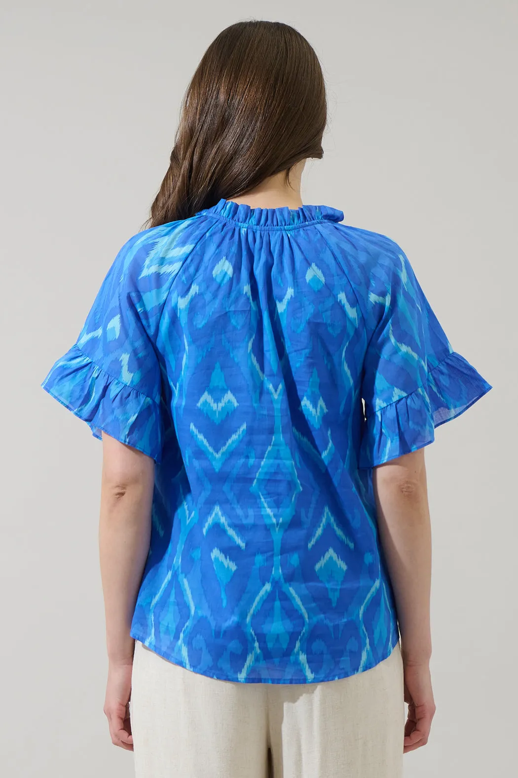 Carys Abstract Erie Split Neck Top sold by Sugarlips product image thumbnail 2