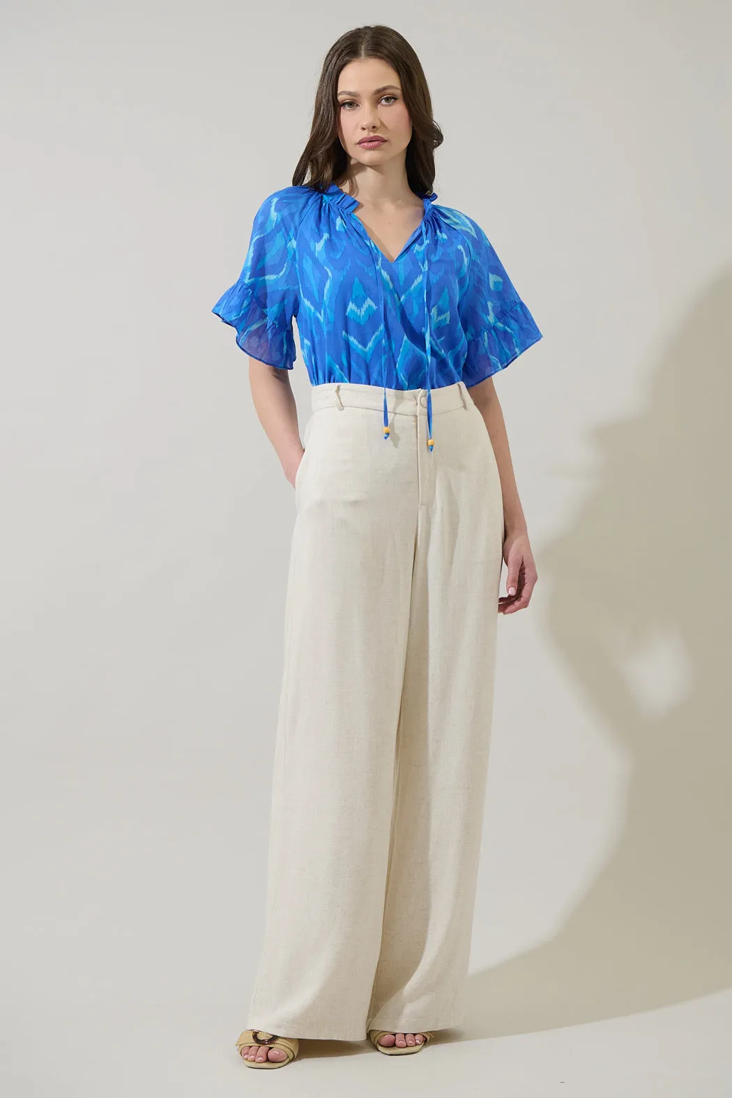 Carys Abstract Erie Split Neck Top sold by Sugarlips product image thumbnail 4