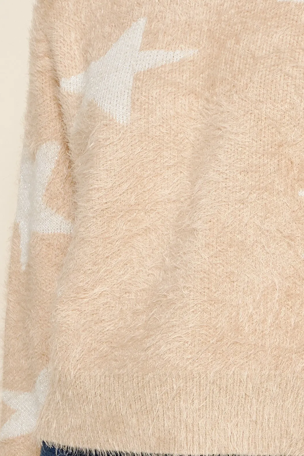 Starry Eyed Eyelash Oatmeal Sweater sold by Sugarlips product image thumbnail 5