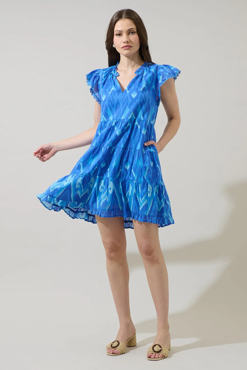 Carys Abstract Yodi Shift Mini Dress sold by Sugarlips product image thumbnail 4