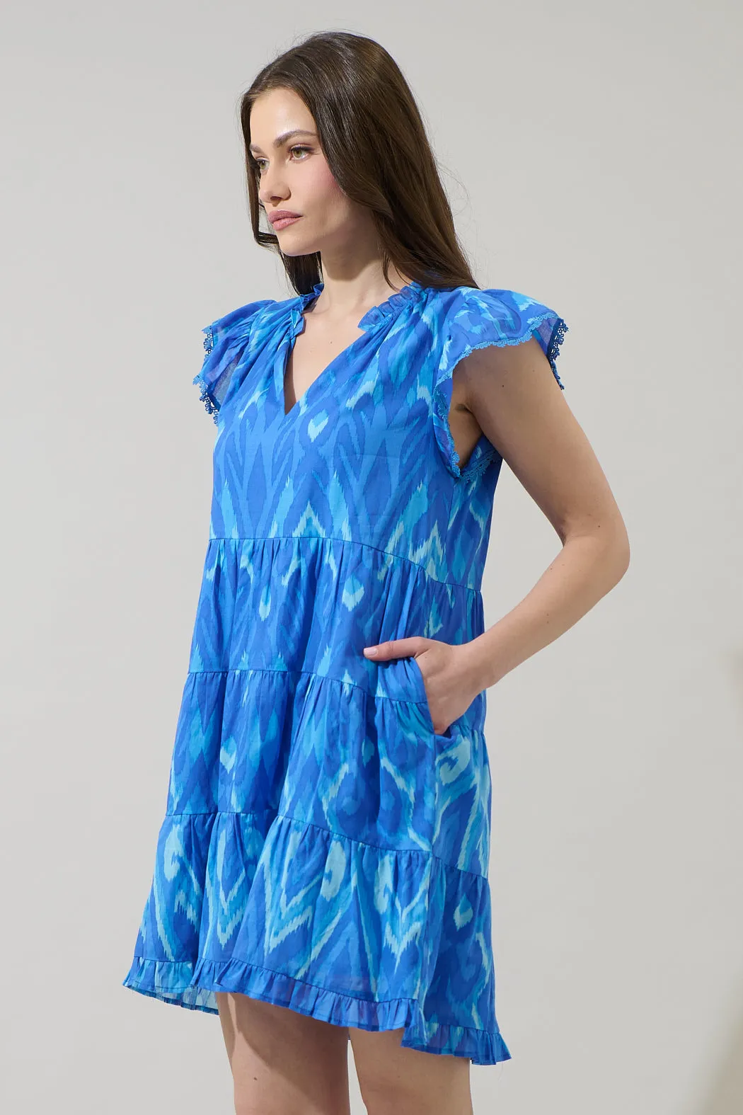 Carys Abstract Yodi Shift Mini Dress sold by Sugarlips product image thumbnail 3