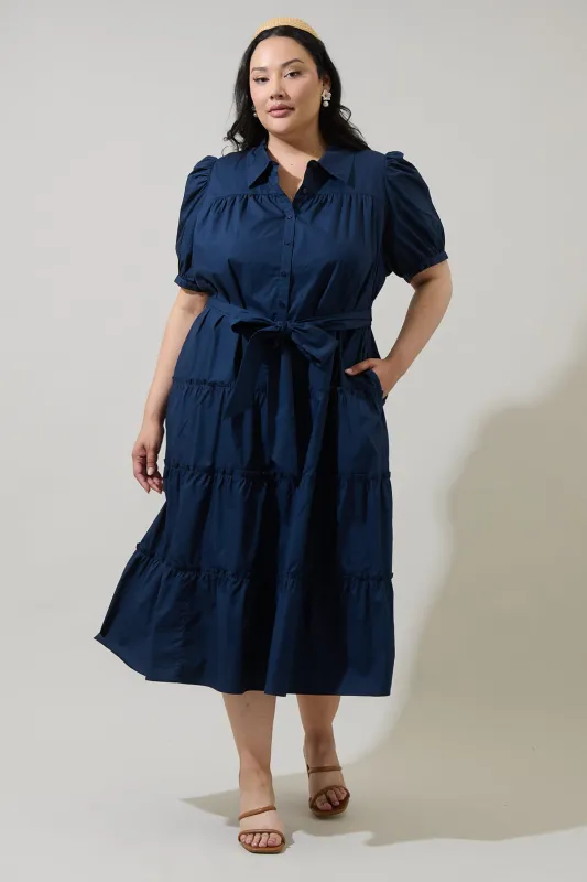 Blate Tiered Midi Dress Curve sold by Sugarlips