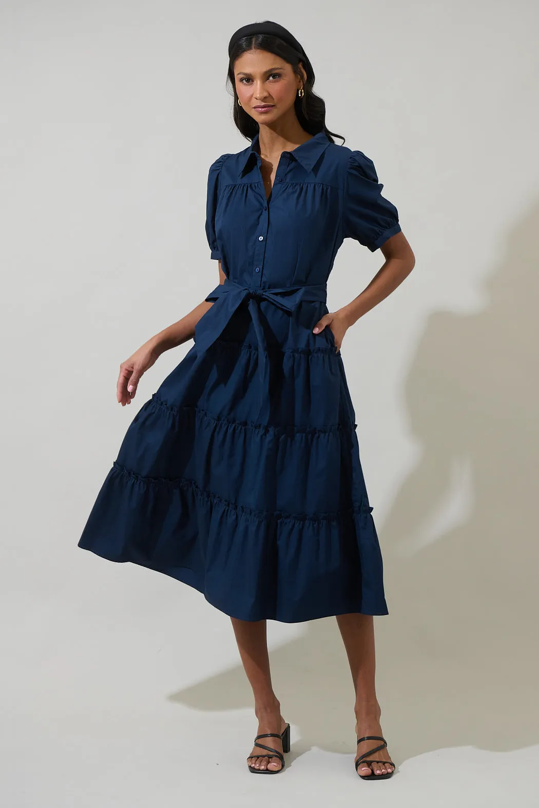 Blate Tiered Midi Dress sold by Sugarlips