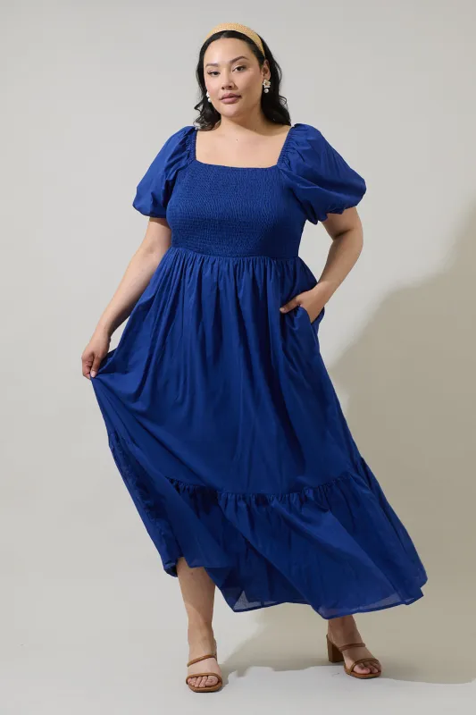 Bluebell Smocked Maxi Dress Curve sold by Sugarlips