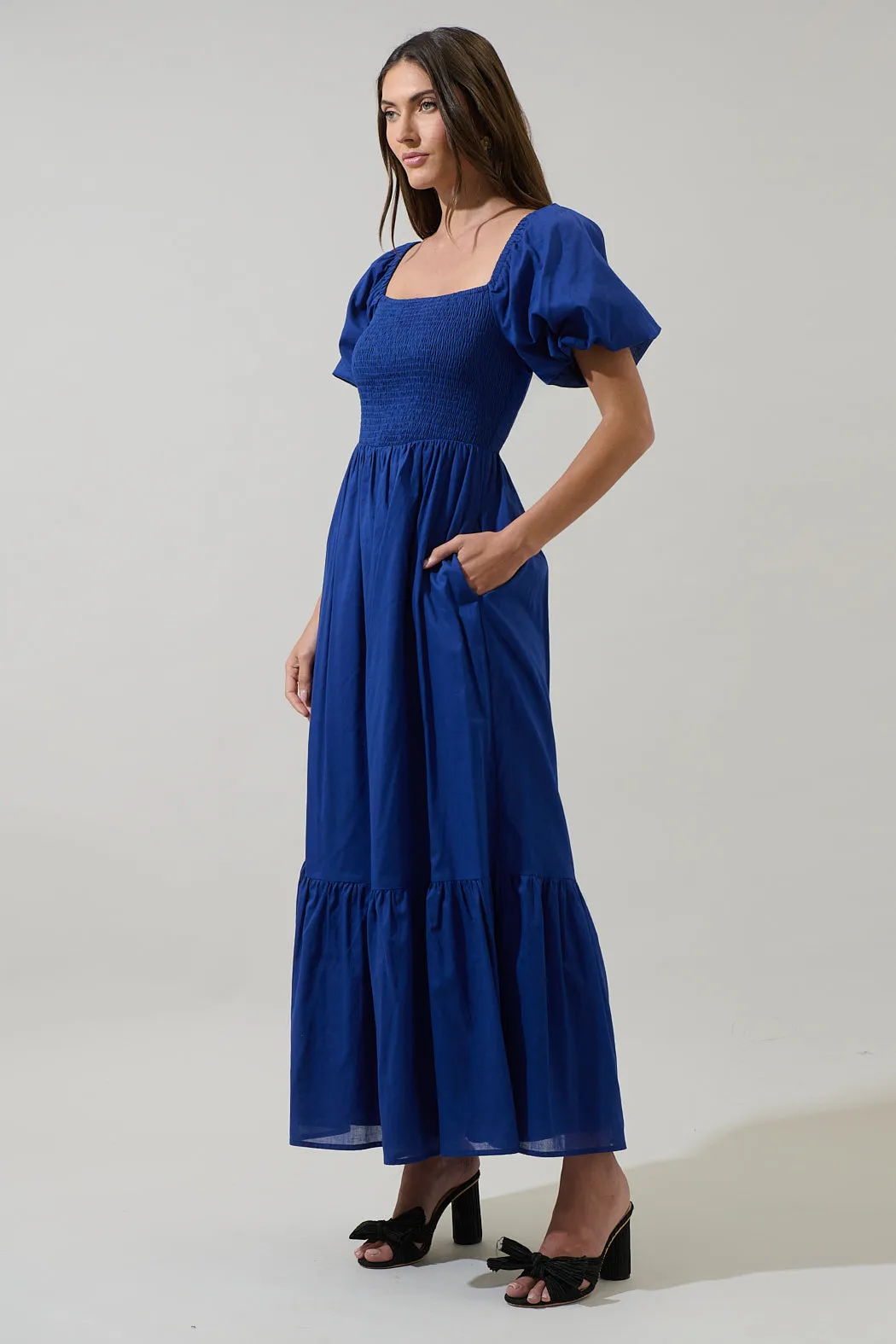 Bluebell Smocked Maxi Dress sold by Sugarlips product image thumbnail 3