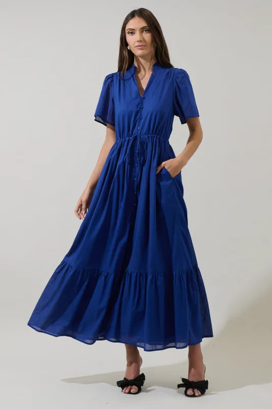 Bluebell Button Down Maxi Dress sold by Sugarlips