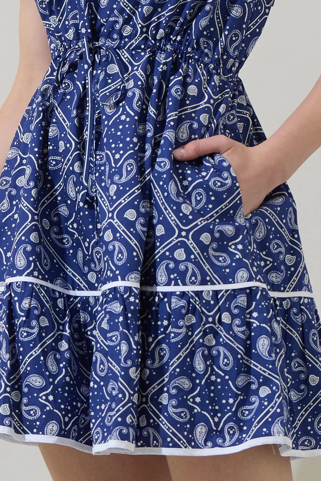 Zenira Paisley Jazlene Shift Mini Dress sold by Sugarlips product image thumbnail 5