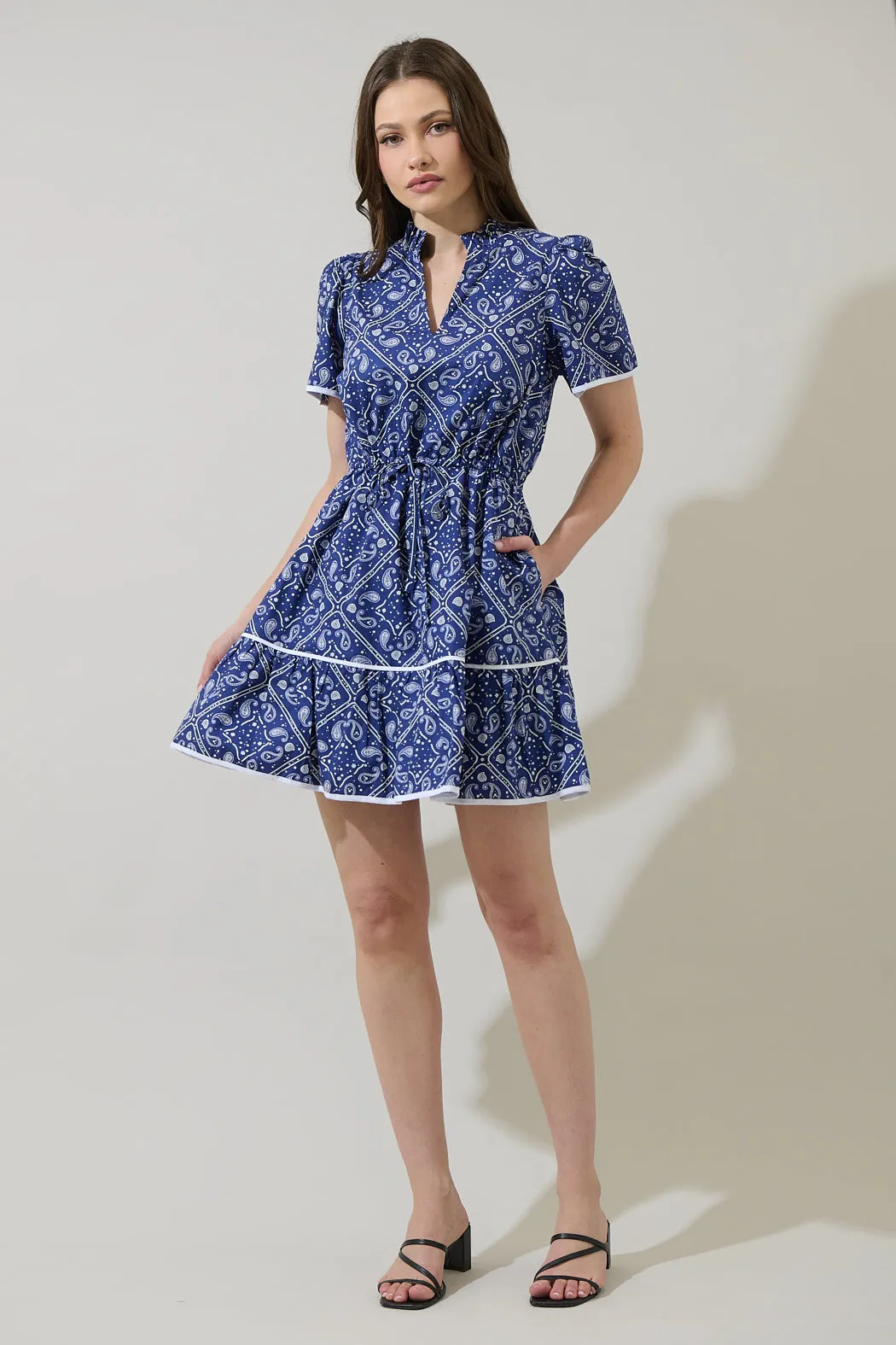 Zenira Paisley Jazlene Shift Mini Dress sold by Sugarlips product image thumbnail 4